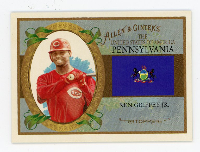 2008 Ken Griffy JR State Of Pennsylvania Allen & Ginter Cincinnati Reds # US38