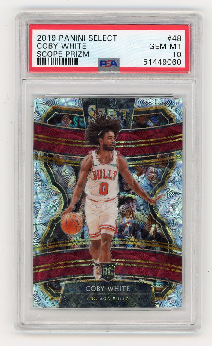 2019-2020 Coby White Rookie Scope Prizm Select Chicago Bulls # 48