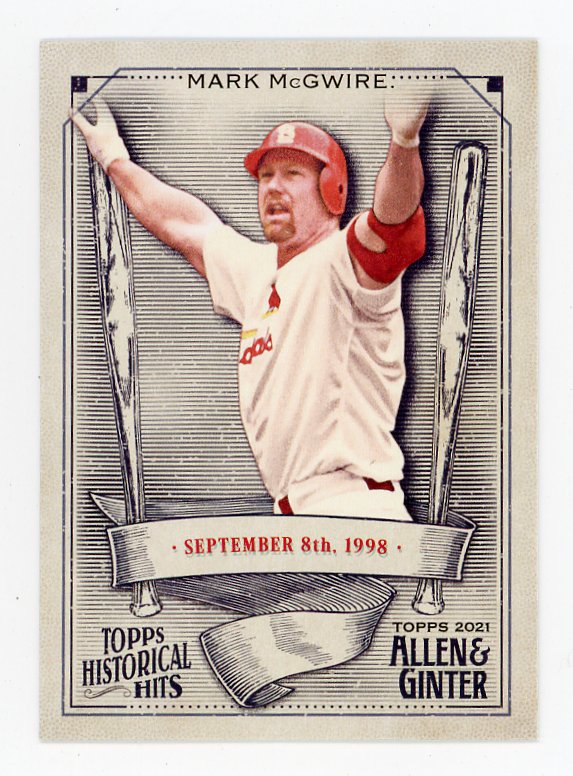 2021 Mark Mcgwire Historical Hits Allen & Ginter St.Louis Cardinals # HH-12