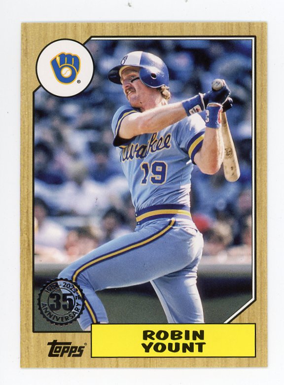 2022 Robin Yount 35TH Anniversary Topps Milwaukee Brewers # T87-54
