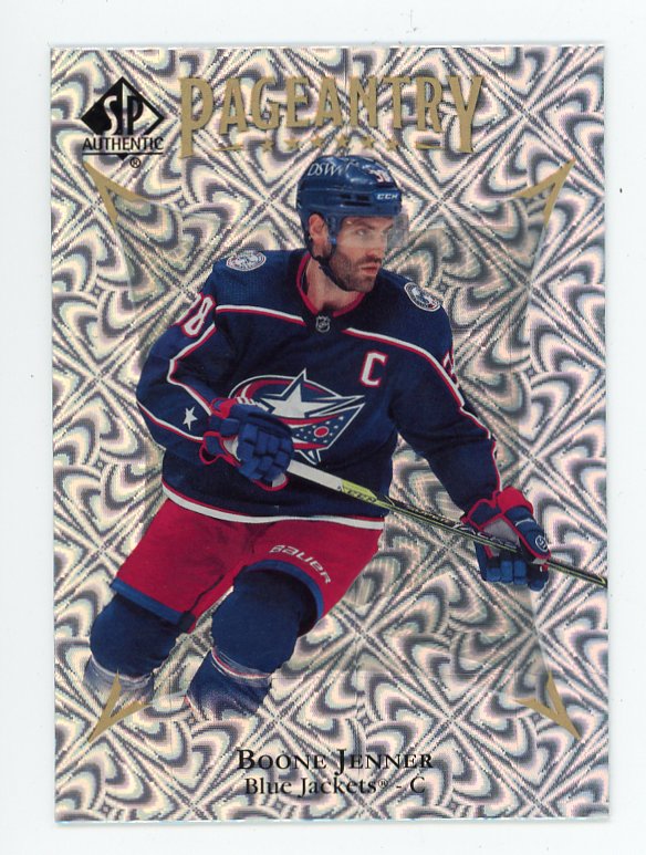 2021-2022 Boone Jennner Rookie Pageantry SP Authentic Columbus Blue Jackets # P-7