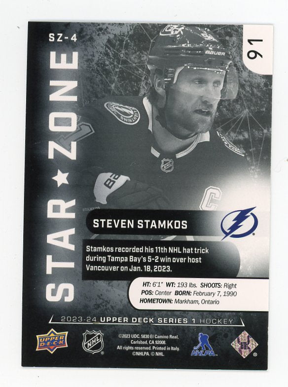 2023-2024 Steven Stamkos Star Zone Upper Deck Tampa Bay Lightning # SZ-4