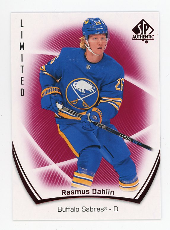 2021-2022 Rasmus Dahlin Red Limited SP Authentic Buffalo Sabres # 14