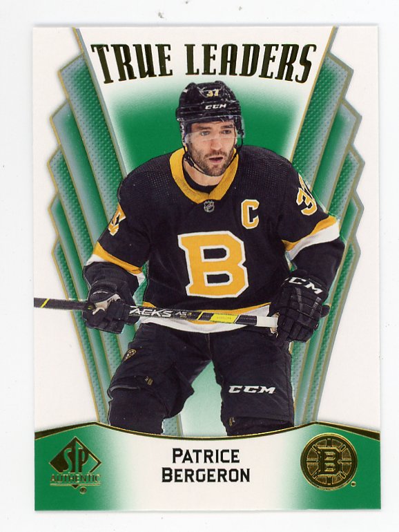2021-2022 Patrice Bergeron Green True Leaders SP Authentic Boston Bruins # TL-22