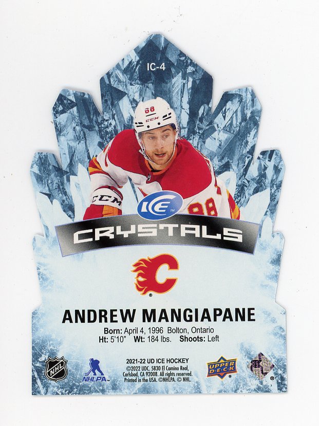 2021-2022 Andrew Mangiapane Blue Crystals Ice Calgary Flames # IC-4