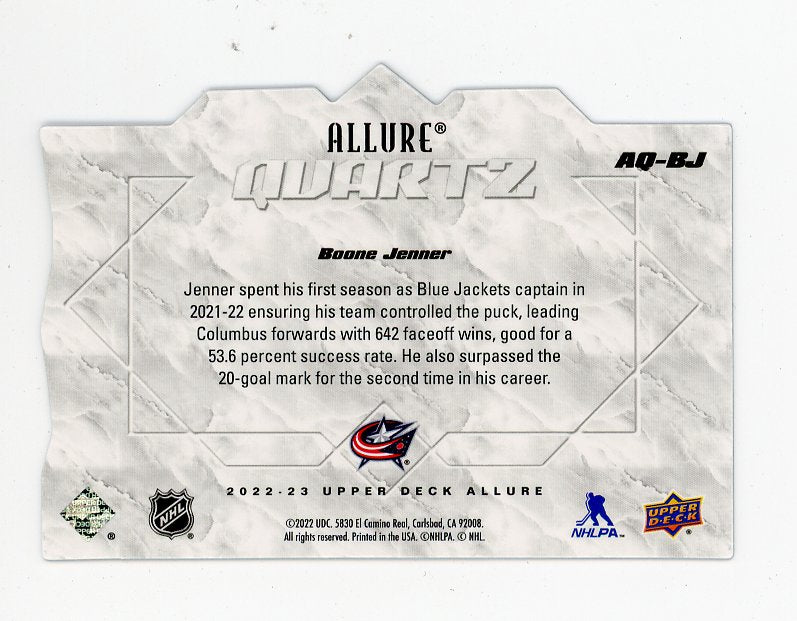 2022-2023 Boone Jenner Quartz Allure Columbus Blue Jackets # AQ-BJ