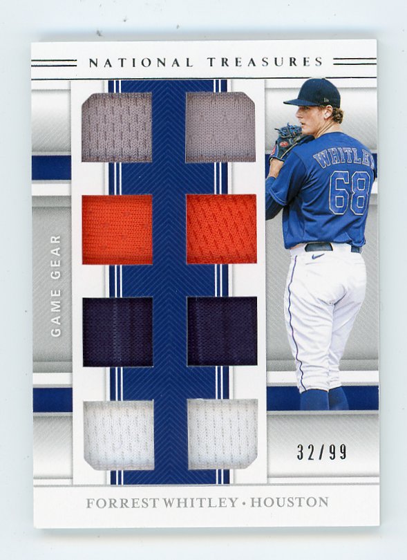 2020 Forrest Whitley Game Gear Materials #D /99 National Treasures Houston Astros # GGMS-FW