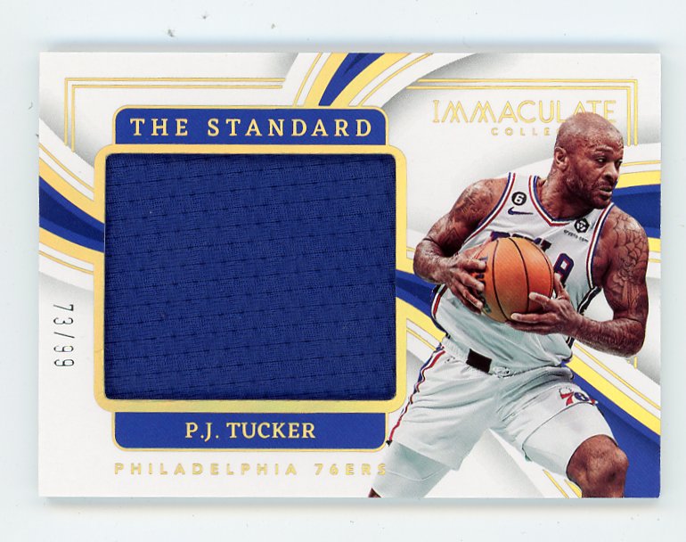 2022-2023 P.J. Tucker The Standard #D /99 Immaculate Philadelphia 76ers # ICS-PJT