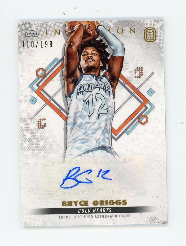 2022 Bryce Griggs Auto #D /199 Overtime Elite Inception Cold Hearts # IA-BG3