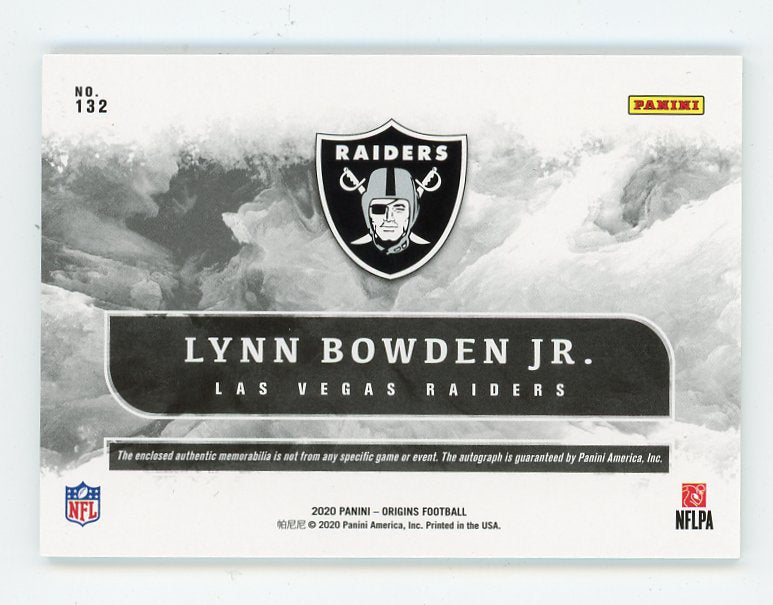 2020 Lynn Bowden JR Rookie Patch Auto Origins Las Vegas Raiders # 132