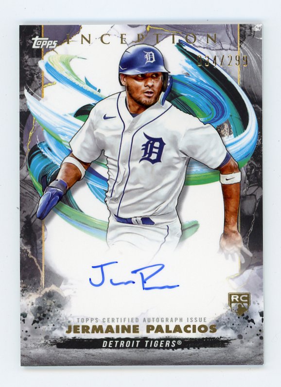 2023 Jermaine Palacios Rookie Auto #D /299 Inception Detroit Tigers # BRES-JP