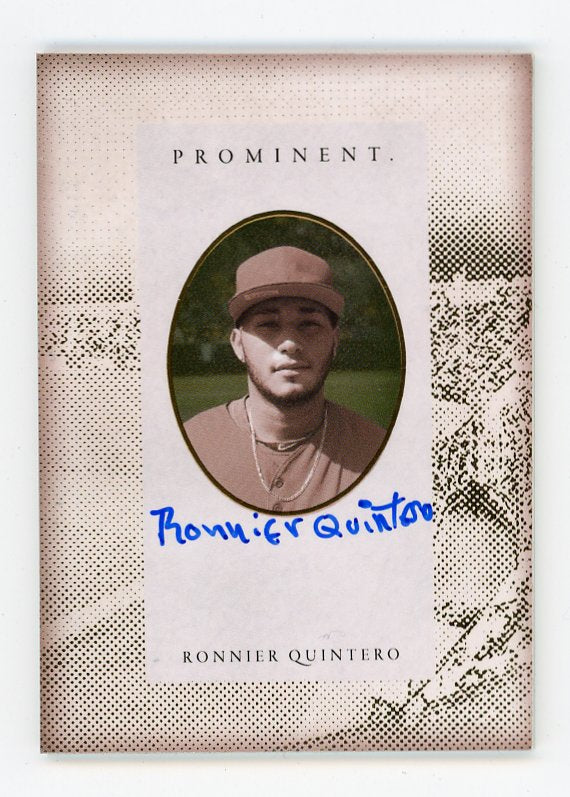 2020 Ronnier Quintero Prominent Auto #D /9 ONYX Chicago Cubs # PT27