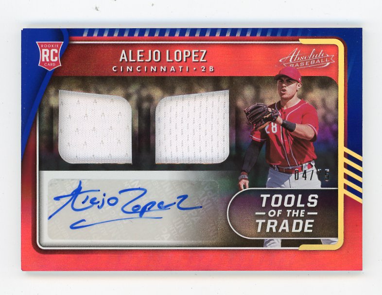 2022 Alejo Lopez Rookie Tools Of The Trade Auto #D /75 Absolute Cincinnati Reds # TT2S-AL