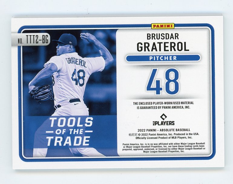 2022 Brusdar Graterol Tools Of The Trade Absolute Los Angeles Dodgers # TTT2-BG