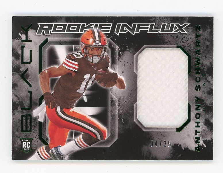 2021 Anthony Schwartz Rookie Influx Patch #d /25 Black Cleveland Browns # RI-AS