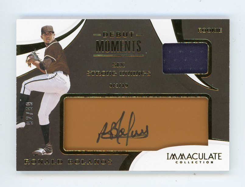 2020 Ronald Bolanos Debut Moments Auto #D /99 Immaculate Collection San Diego Padres # DM-RB