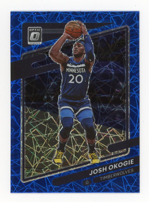 2021-2022 Josh Okogie Blue Laser Donruss Optic Minnesota Timberwolves # 112