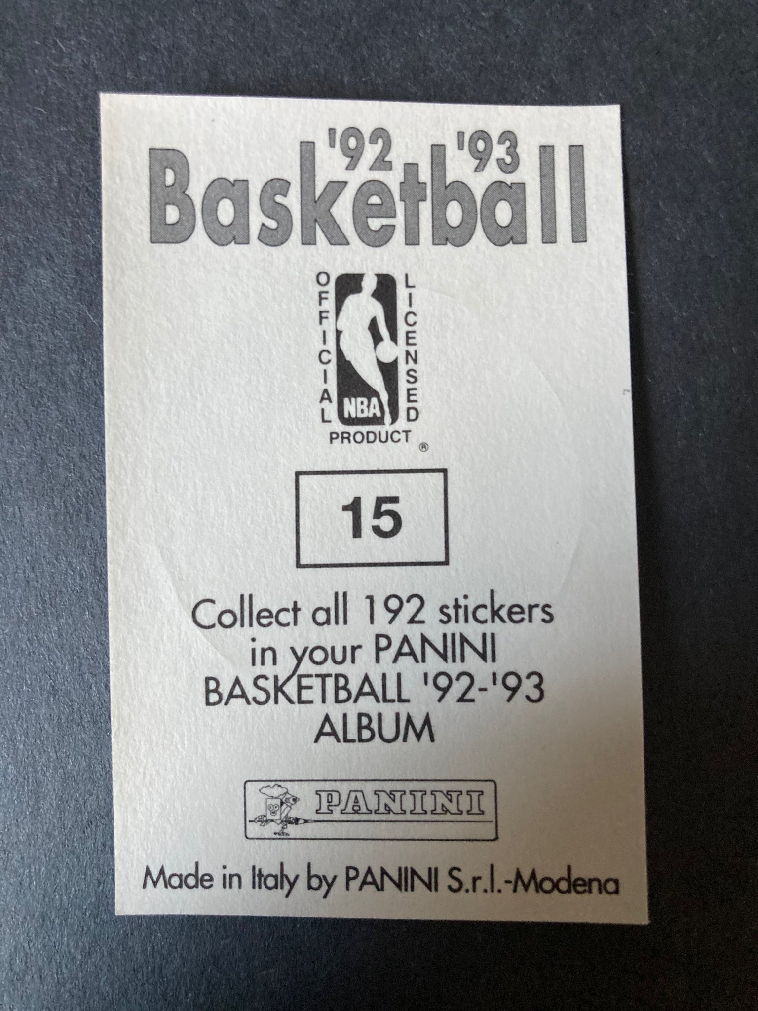Chicago Bulls 1992/93 Panini Sticker #15 Hologram