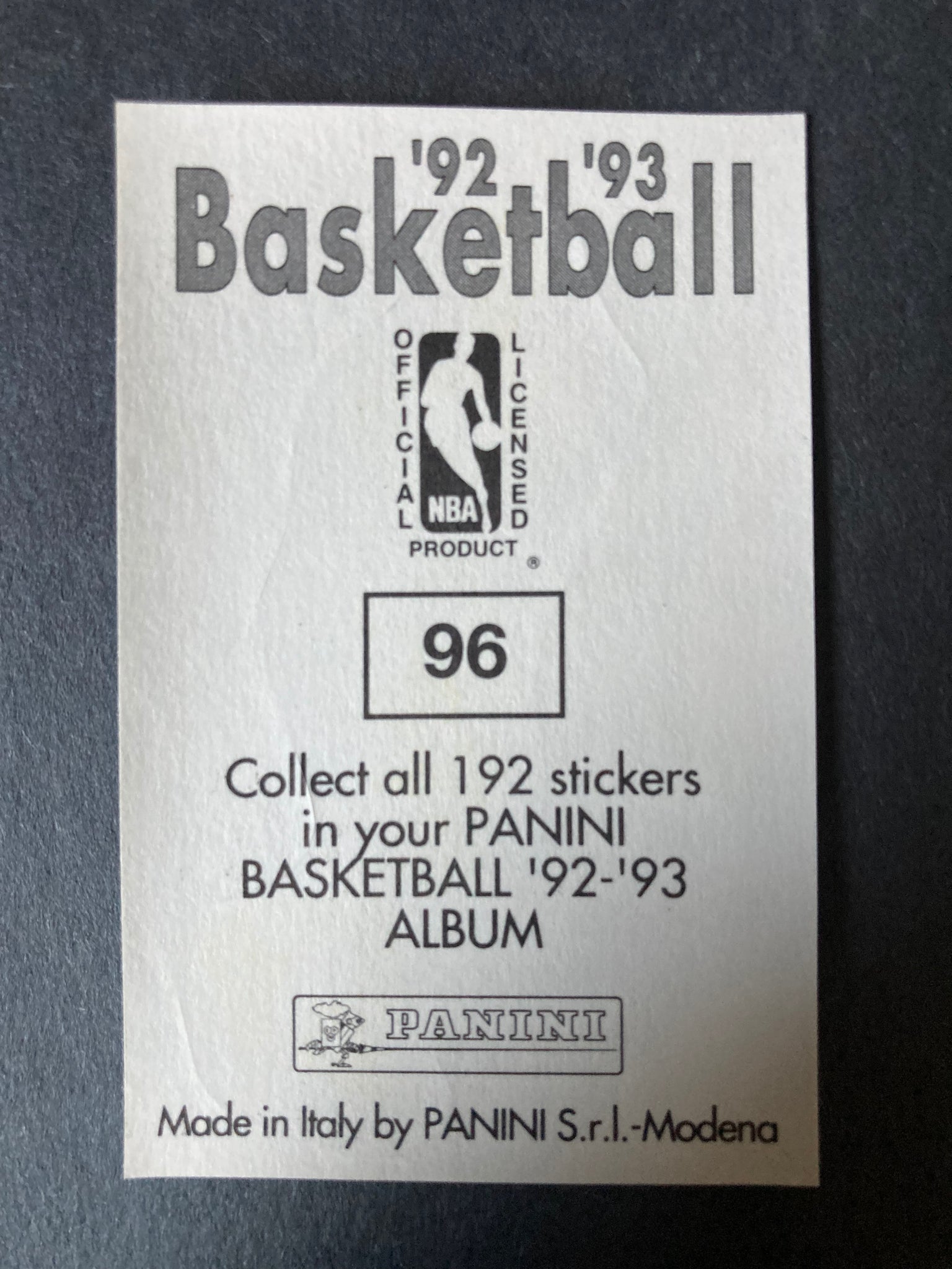 Scottie Pippen #96 Chicago Bulls Panini Sticker 1992/93