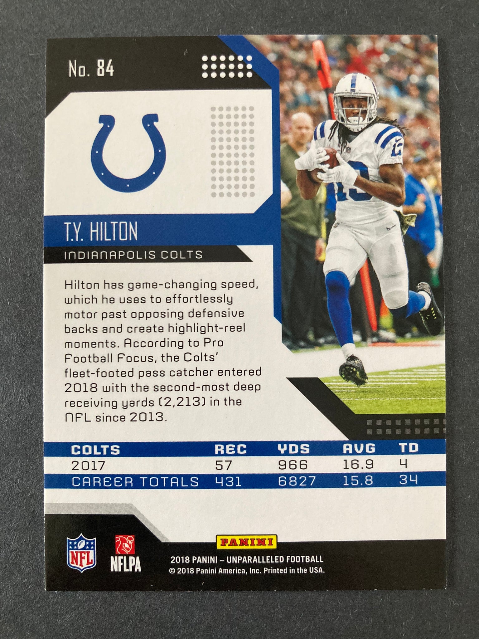 T.Y. Hilton Panini Unparalleled #84 Indianapolis Colts NFL