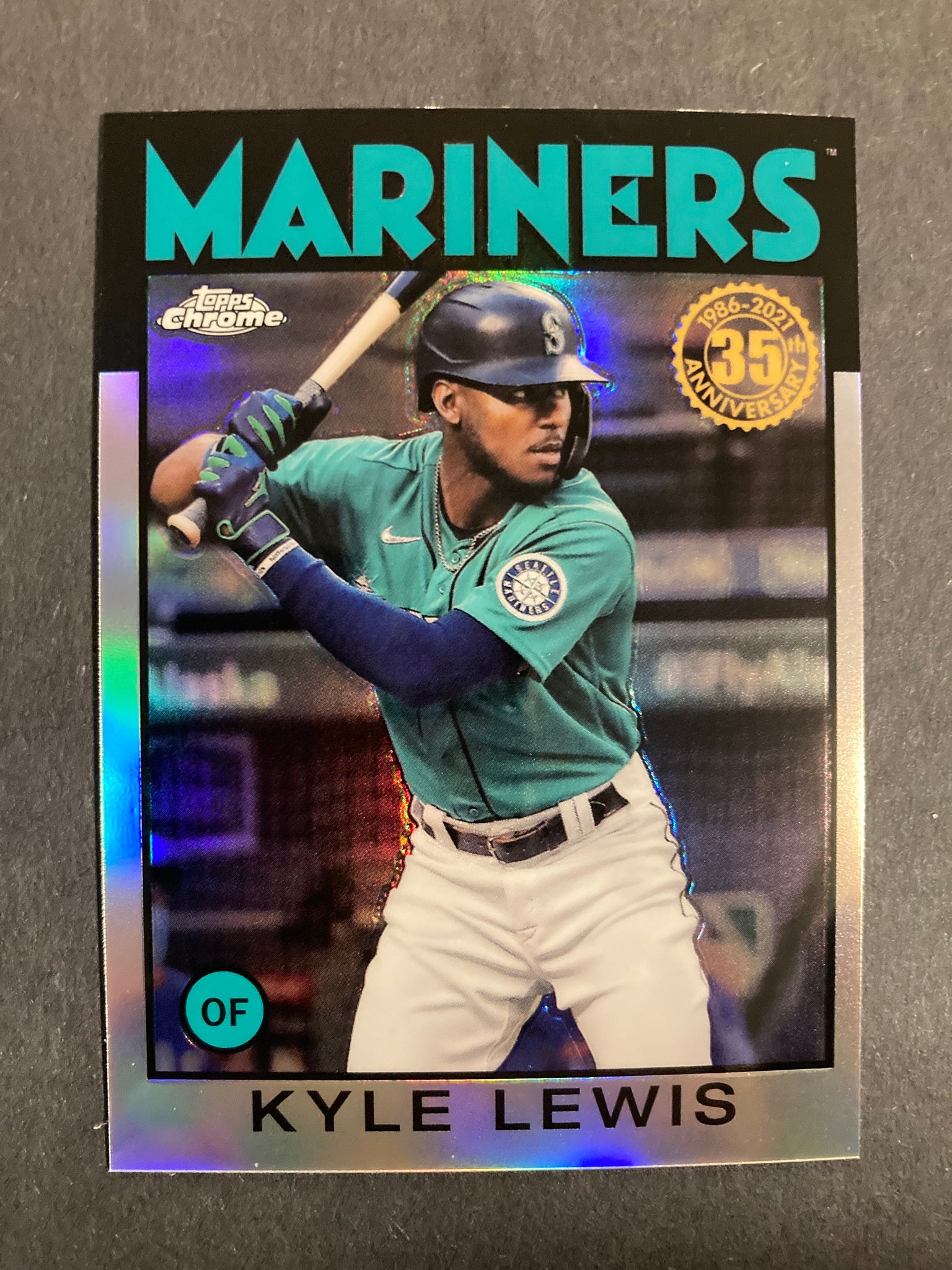 Kyle Lewis 2021 Topps Chrome 35th Anniversary Refractor #86BC-22