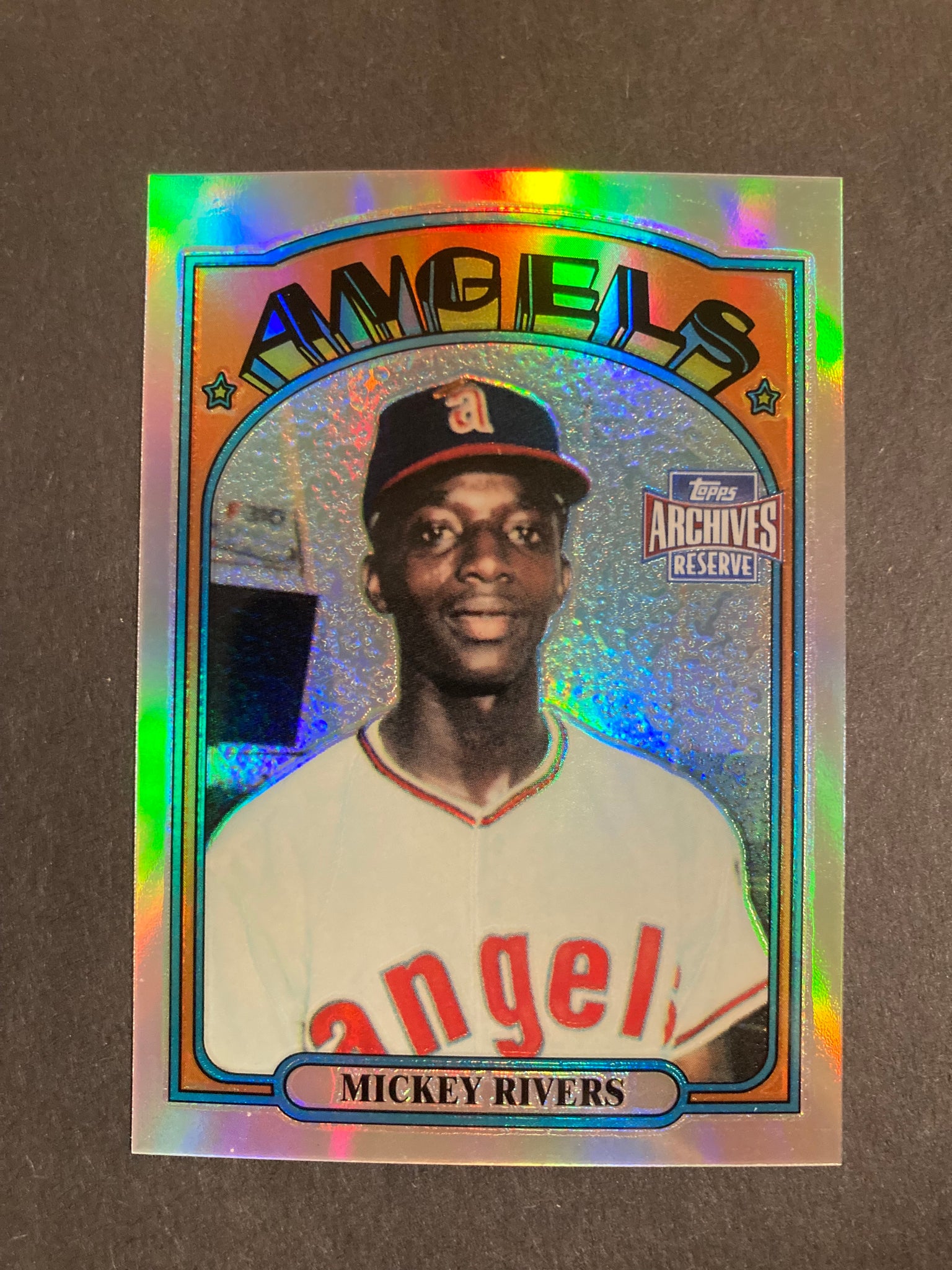 Mickey Rivers Topps Archive Reserve # 272 Los Angeles Angels Refractor Reprint