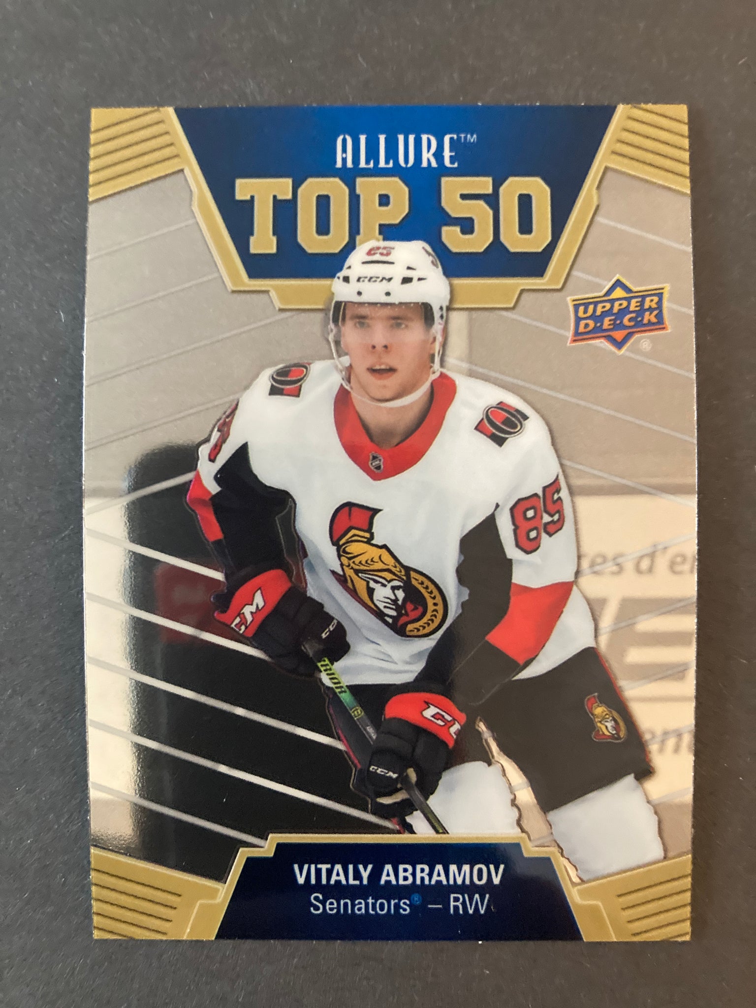 Vitaly Abramov 2019 Allure Top 50 Upper Deck  # T50-27 Ottawa Senators