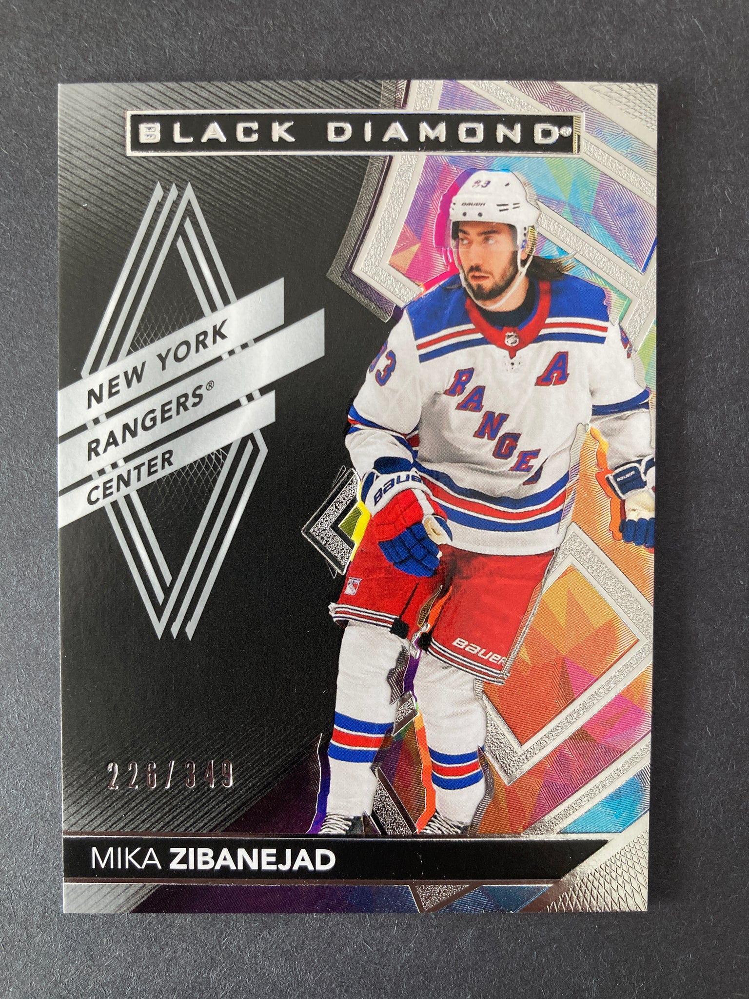 Mika Zibanejad 2020 Black Diamond #d /349 New York Rangers