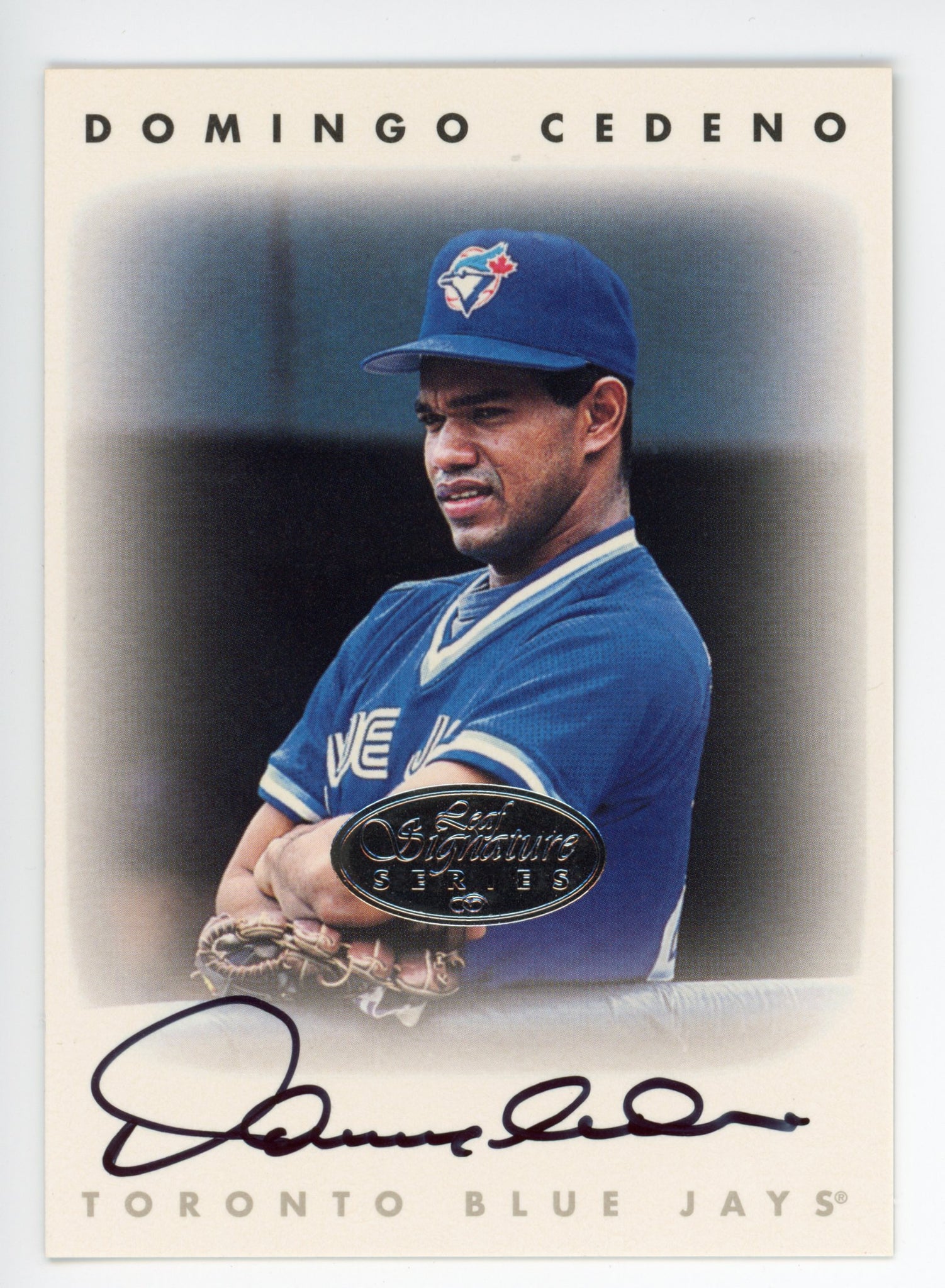 1996 Leaf Signature Series Silver Domingo Cedeno Toronto Blue Jays