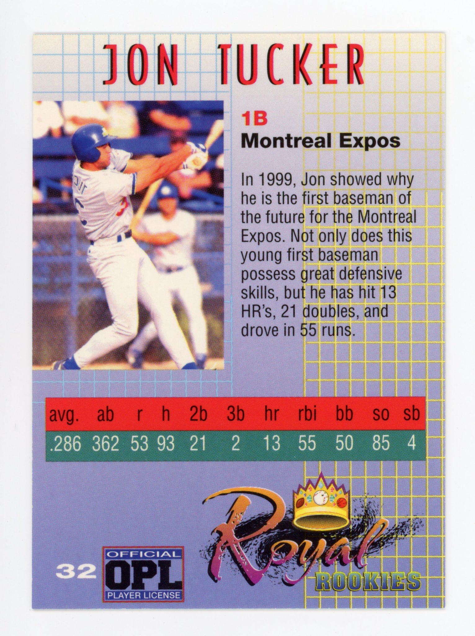 2000 Royal Rookies Jon Tucker Signature Series Montreal Expos #d /4950