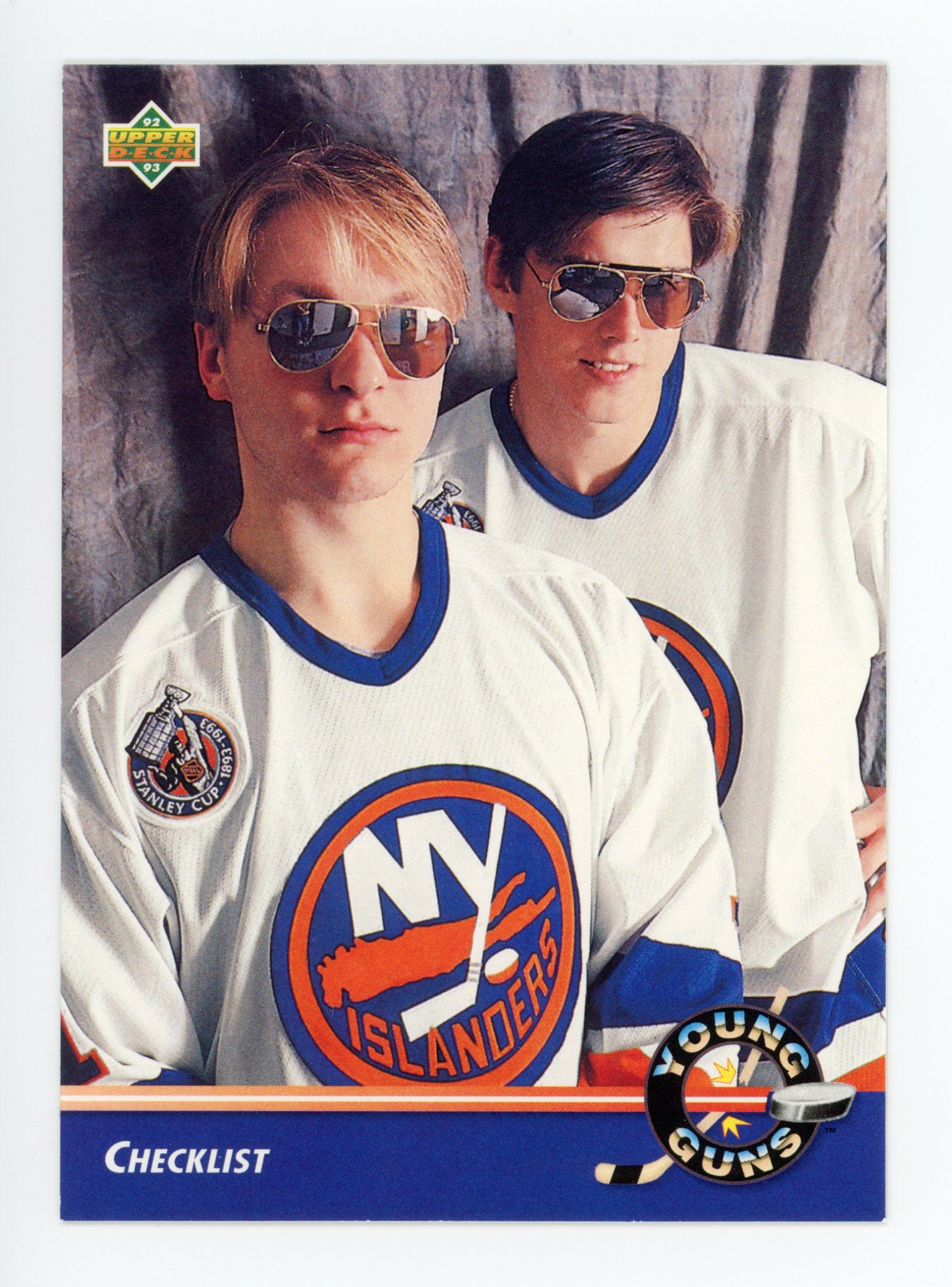 Checklist Upper Deck 1992-1993 Young Guns New York Islanders # 554