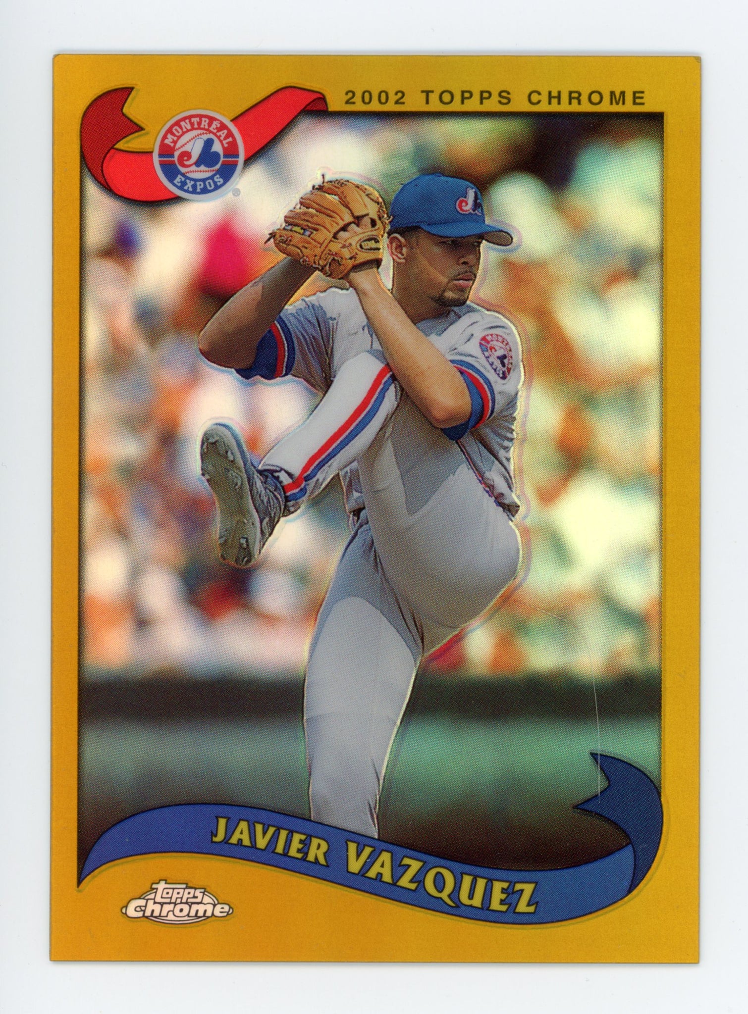 Javier Vazquez Topps Chrome 2002 Refractor Montreal Expos # 505