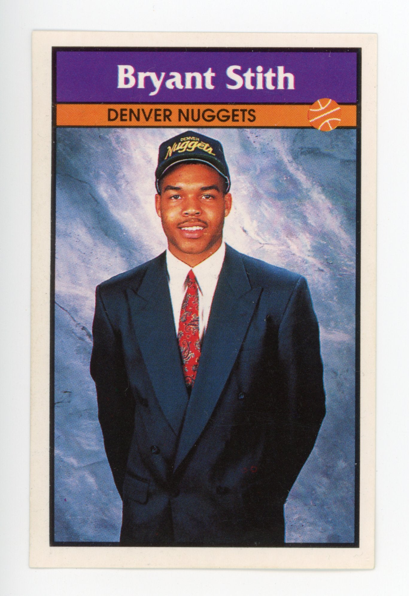Bryant Stith Panini 1992-1993 Basketball Sticker Denver Nuggets