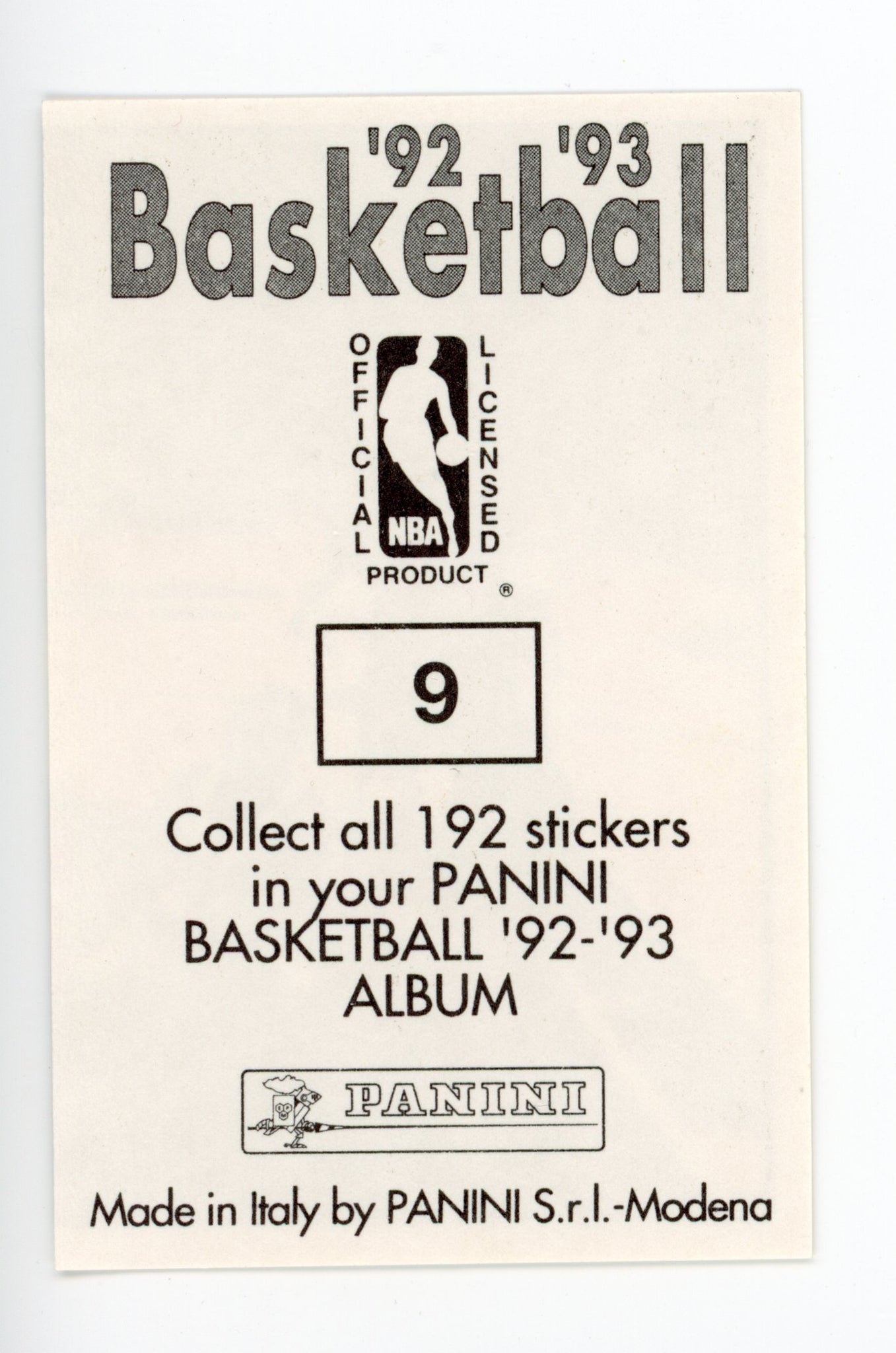 Western Playoffs Panini 1992-1993 Basketball Sticker #9