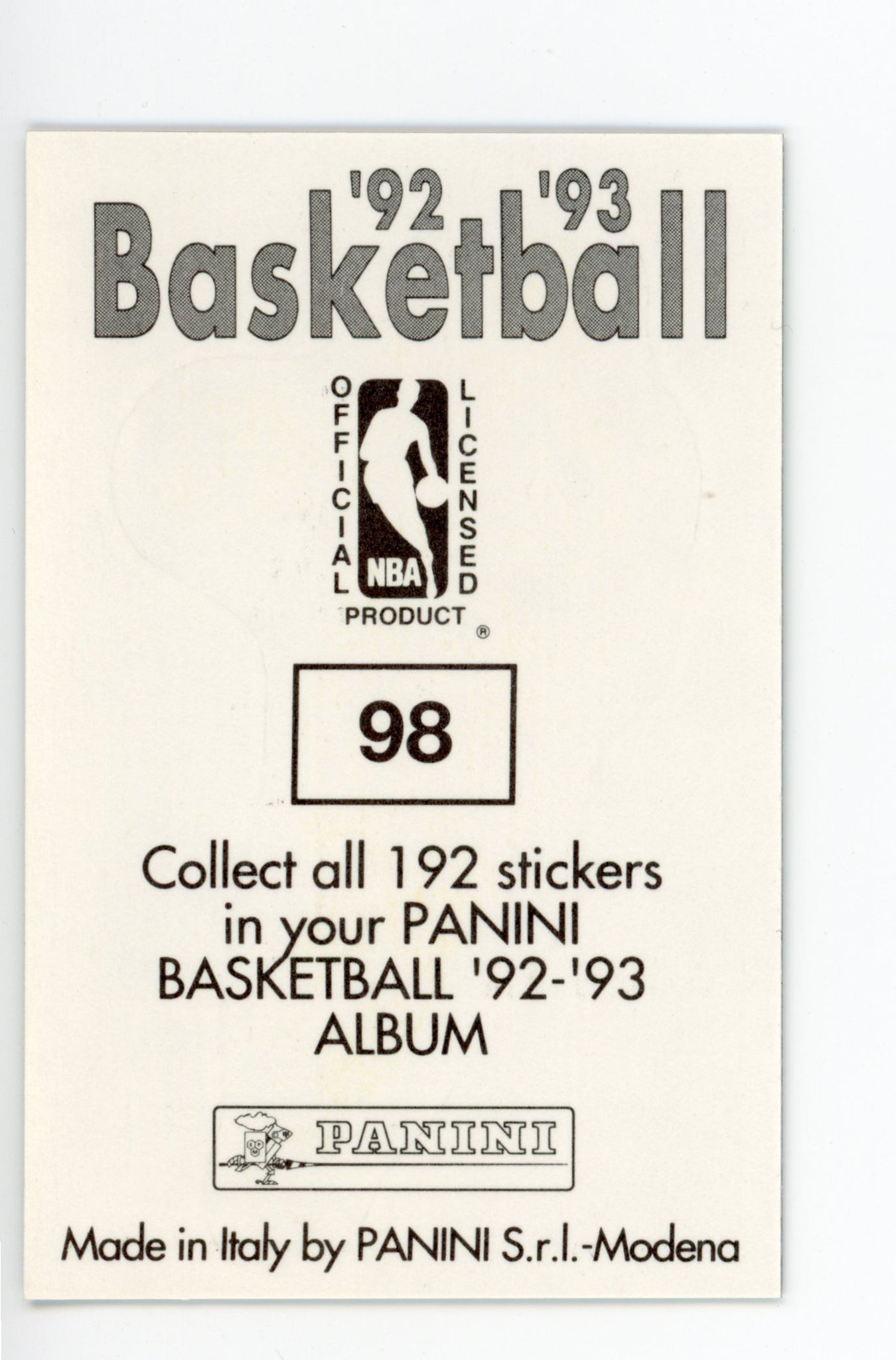 Tim Hardaway Panini 1992-1993 Basketball Sticker Golden State Warriors # 98
