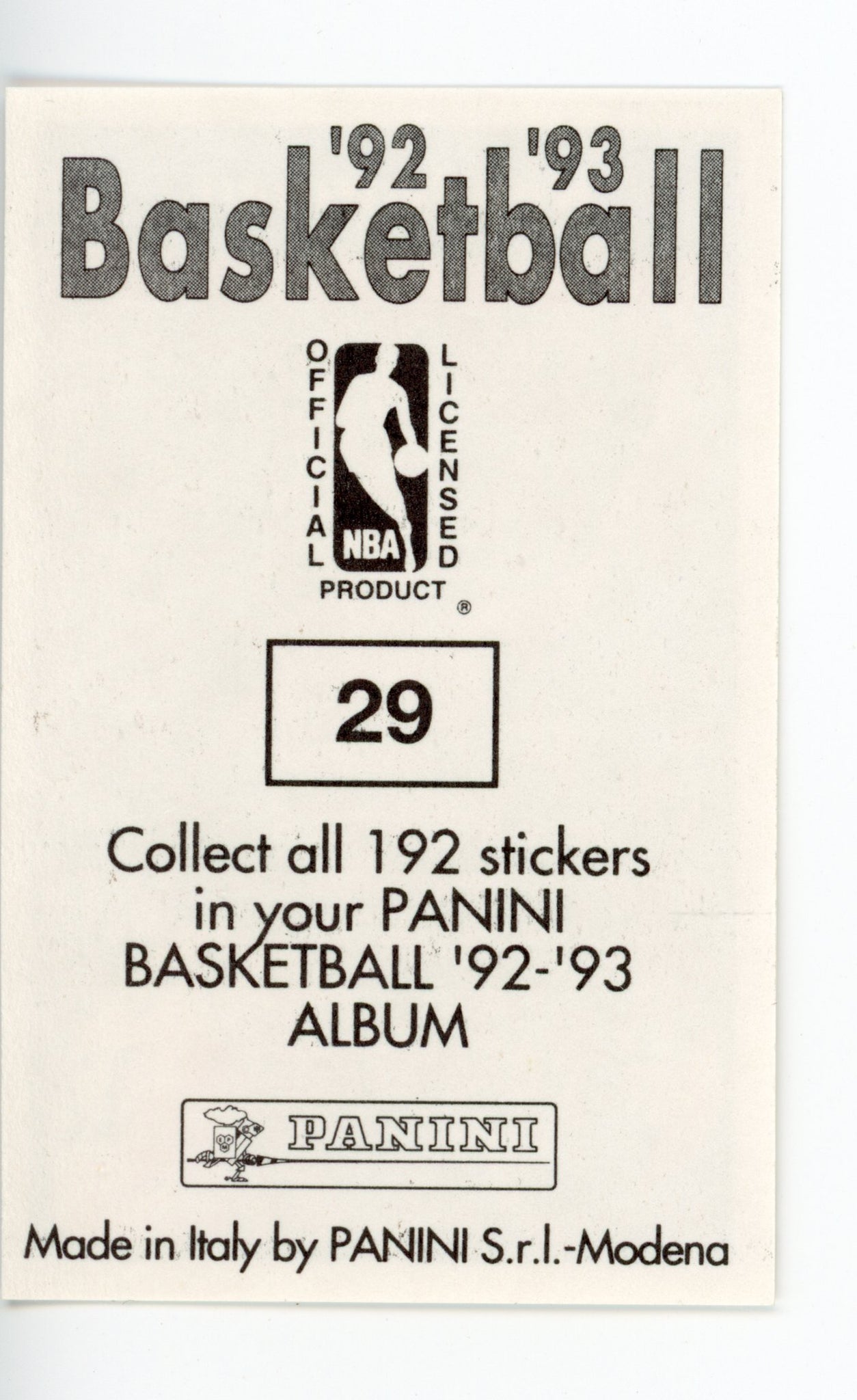 Ken Norman Panini 1992-1993 Basketball Sticker Los Angeles Clippers # 29
