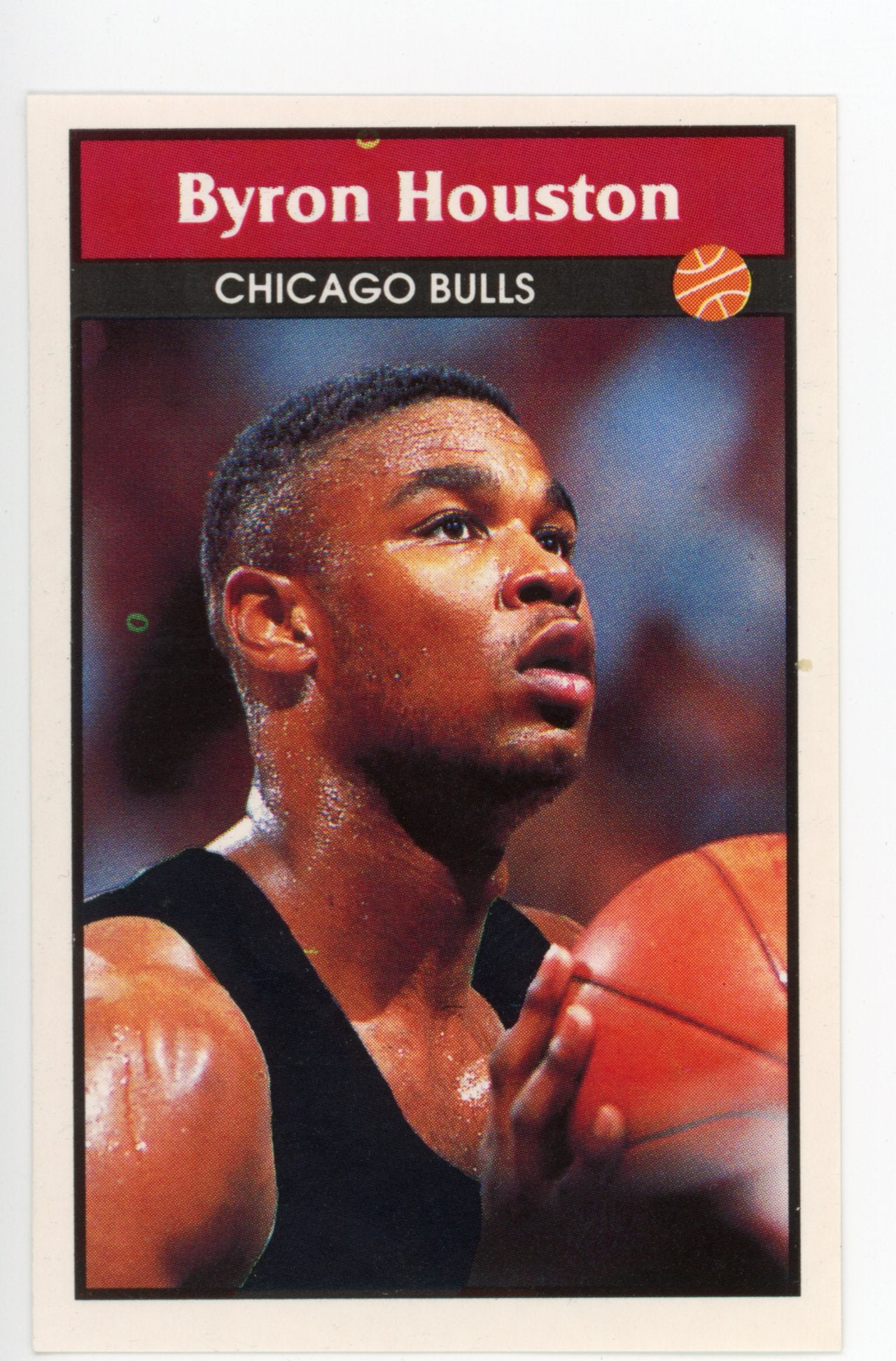 Byron Houston Panini 1992-1993 Basketball Sticker Chicago Bulls #7