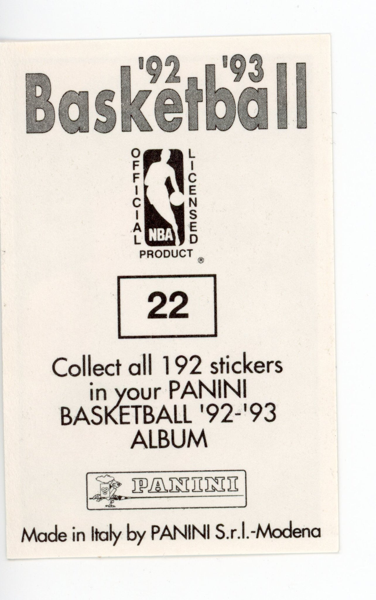 Chris Mullin Panini 1992-1993 Basketball Sticker Golden State Warriors # 22