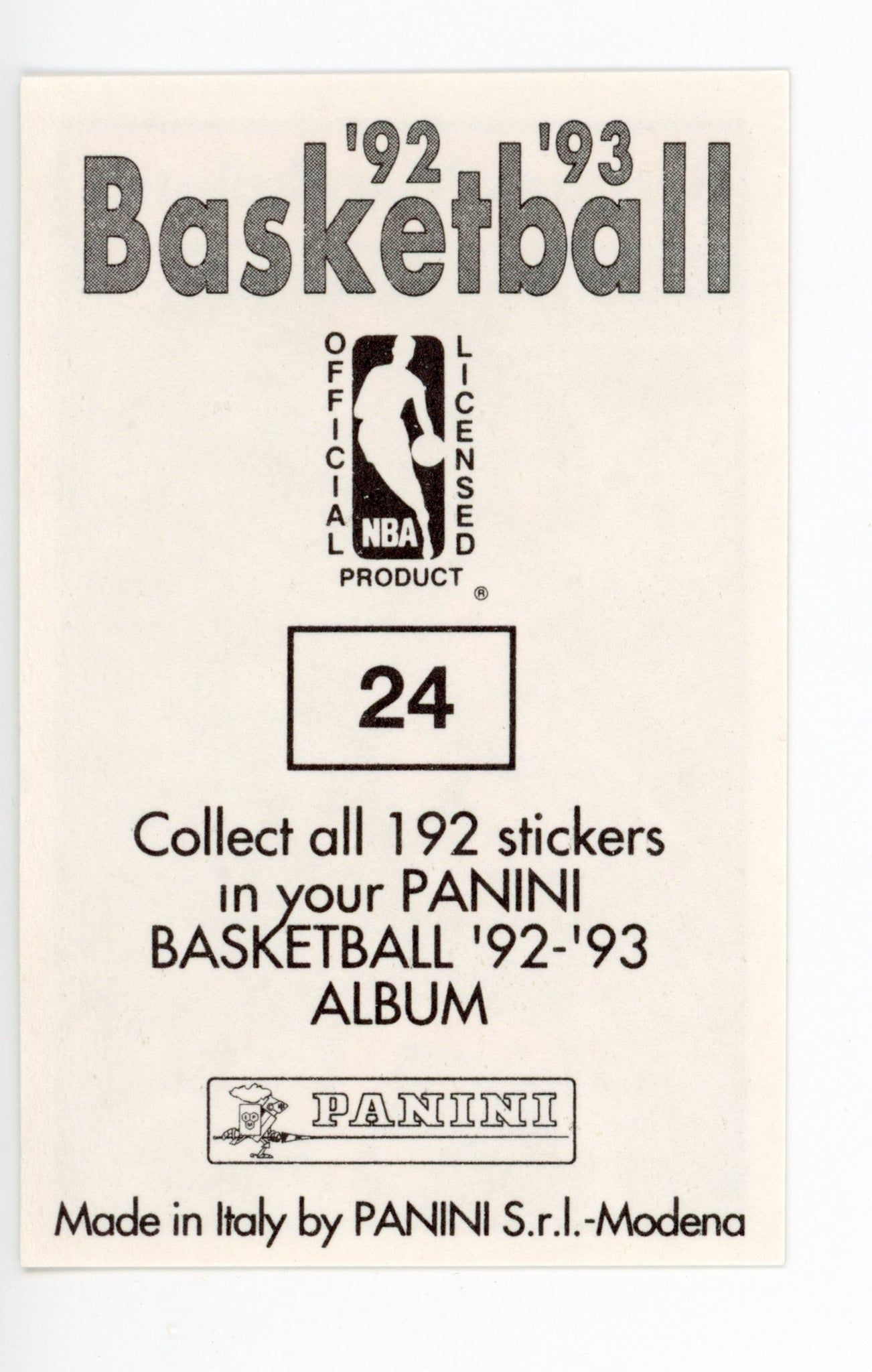 Sarunas Marciulionis Panini 1992-1993 Basketball Sticker Golden State Warriors #24