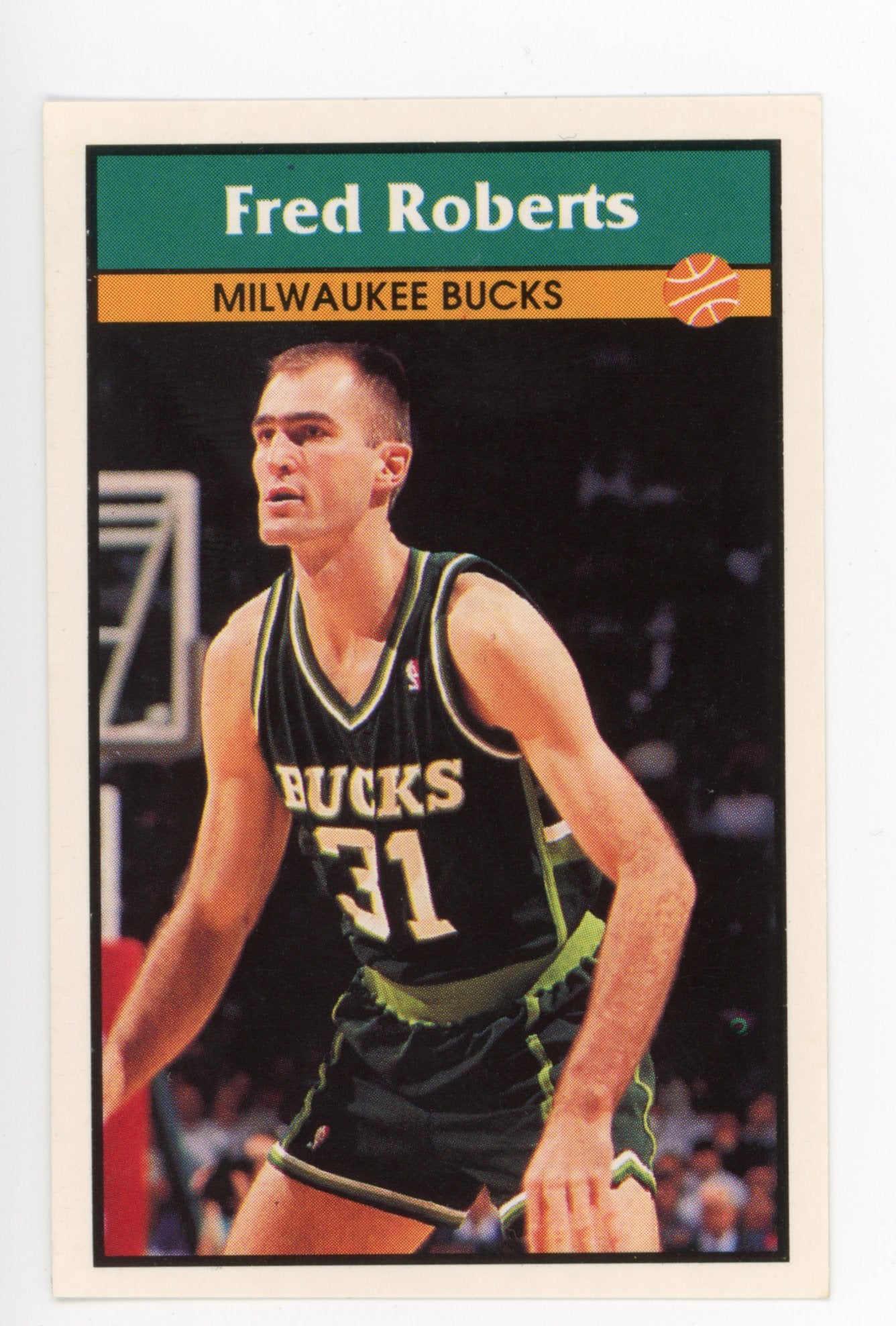 Fred Roberts Panini 1992-1993 Basketball Sticker Milwaukee Bucks #113