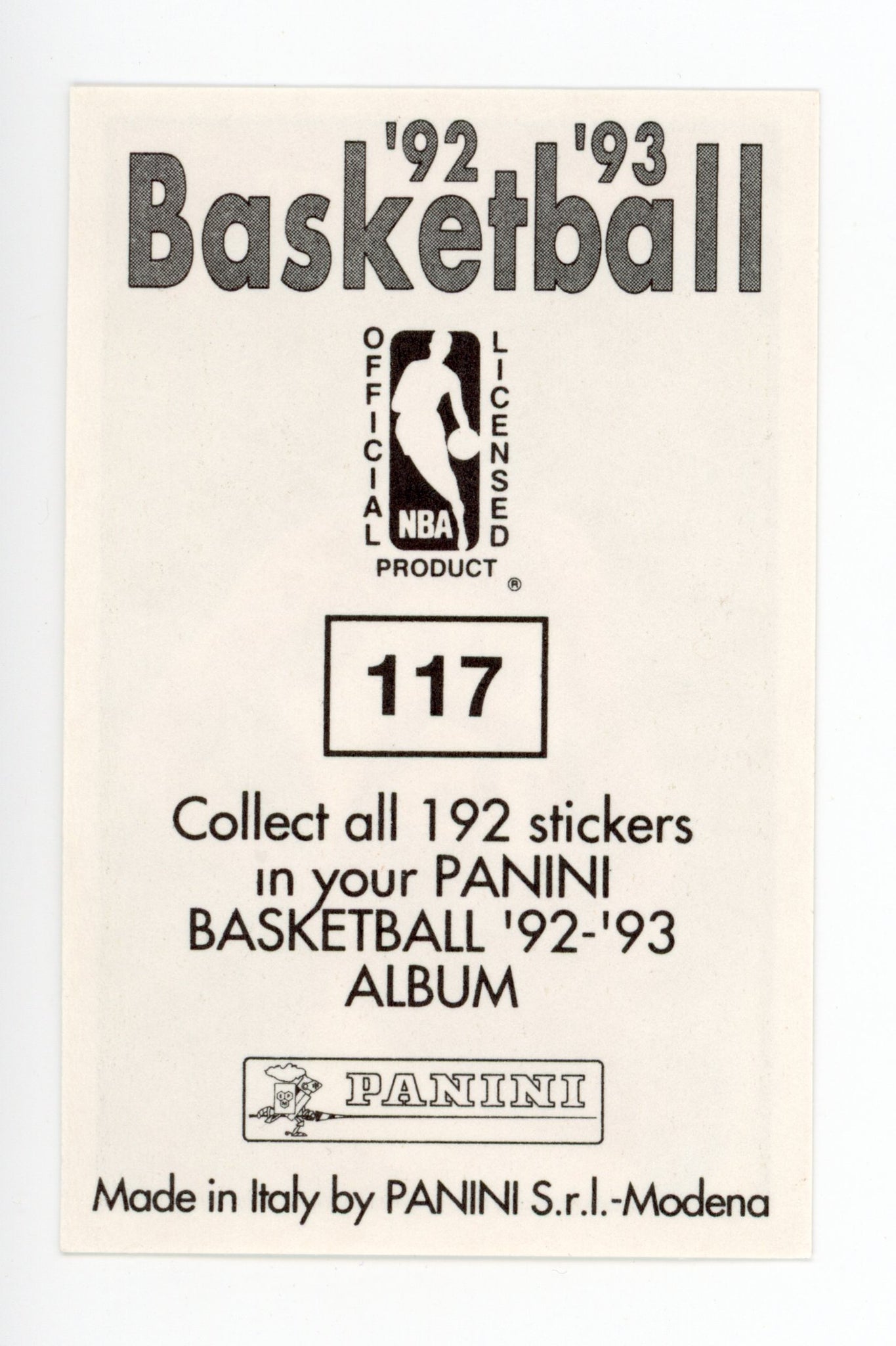 Paul Graham Panini 1992-1993 Basketball Sticker Atlanta Hawks #117