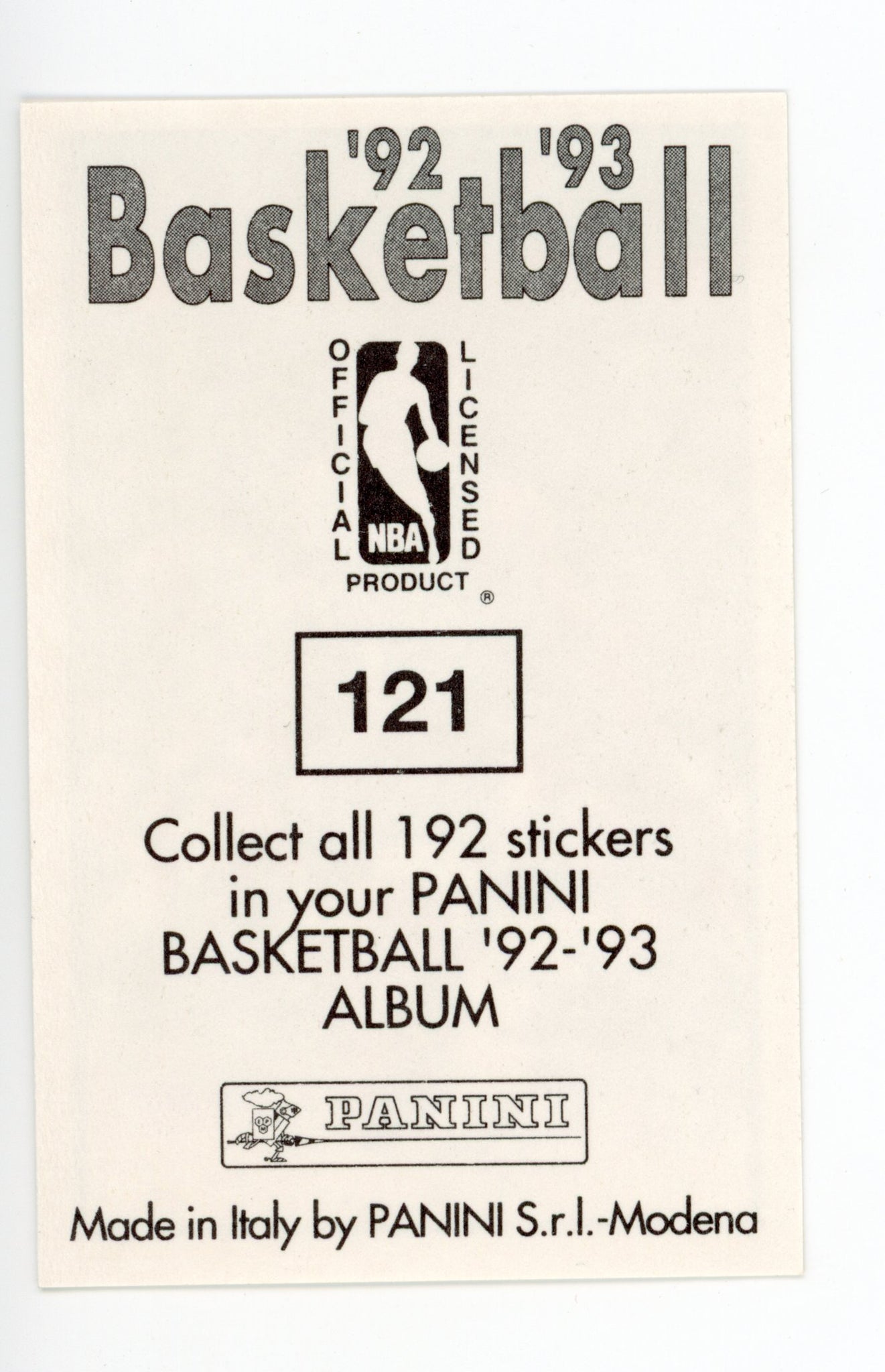 Tyrone Bogues Panini 1992-1993 Basketball Sticker Charlotte Hornets # 121