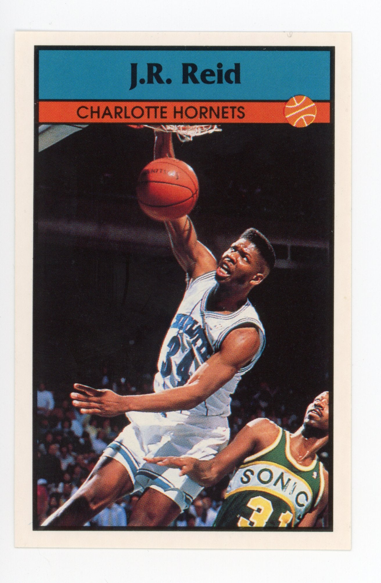 J.R. Reid Panini 1992-1993 Basketball Sticker Charlotte Hornets # 126