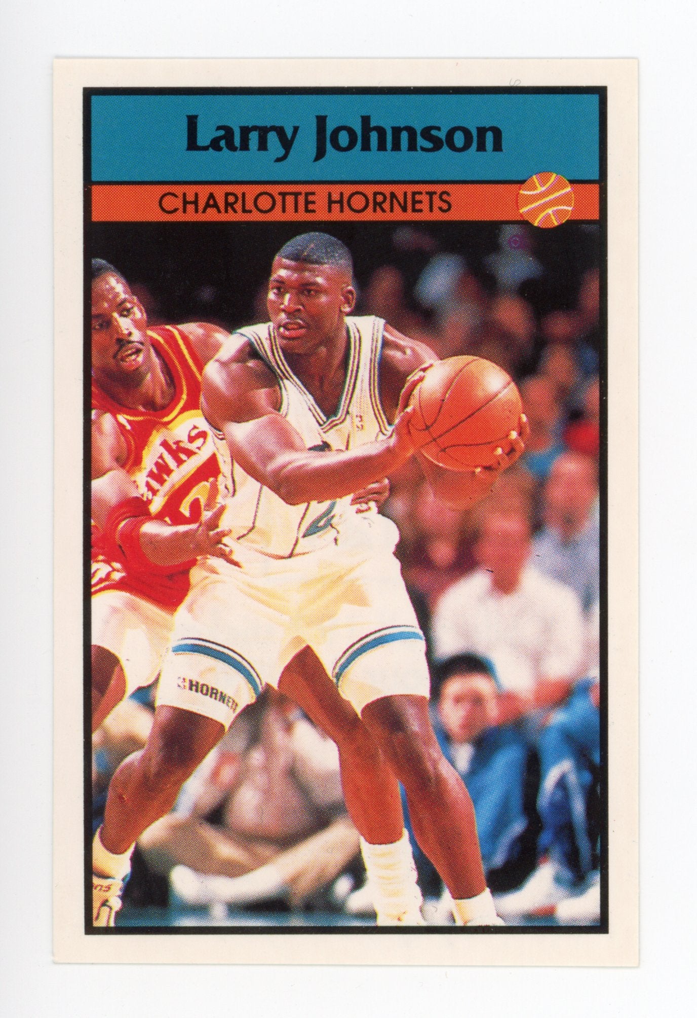 Larry Johnson Panini 1992-1993 Basketball Sticker Charlotte Hornets #124