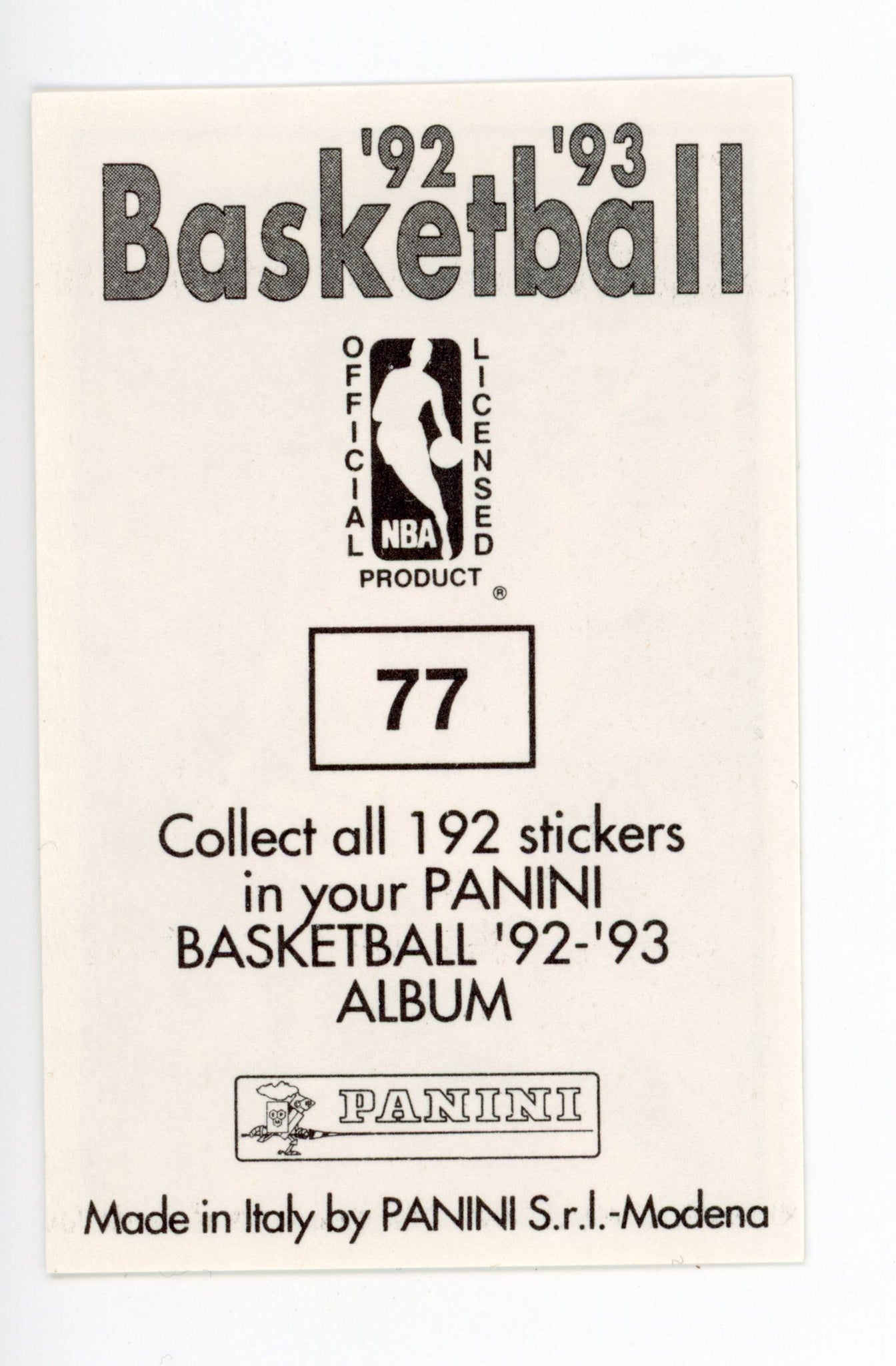 Vernon Maxwell Panini 1992-1993 Basketball Sticker Houston Rockets # 77