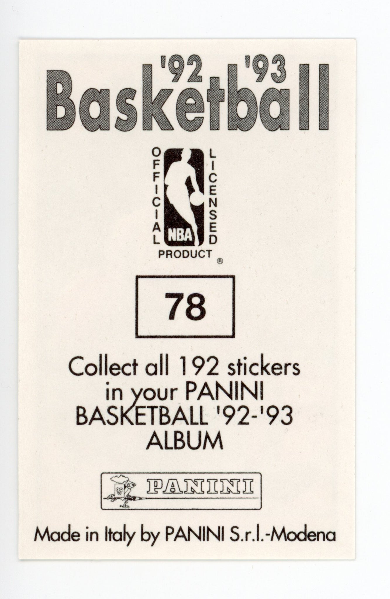 Kenny Smith Panini 1992-1993 Basketball Sticker Houston Rockets #78