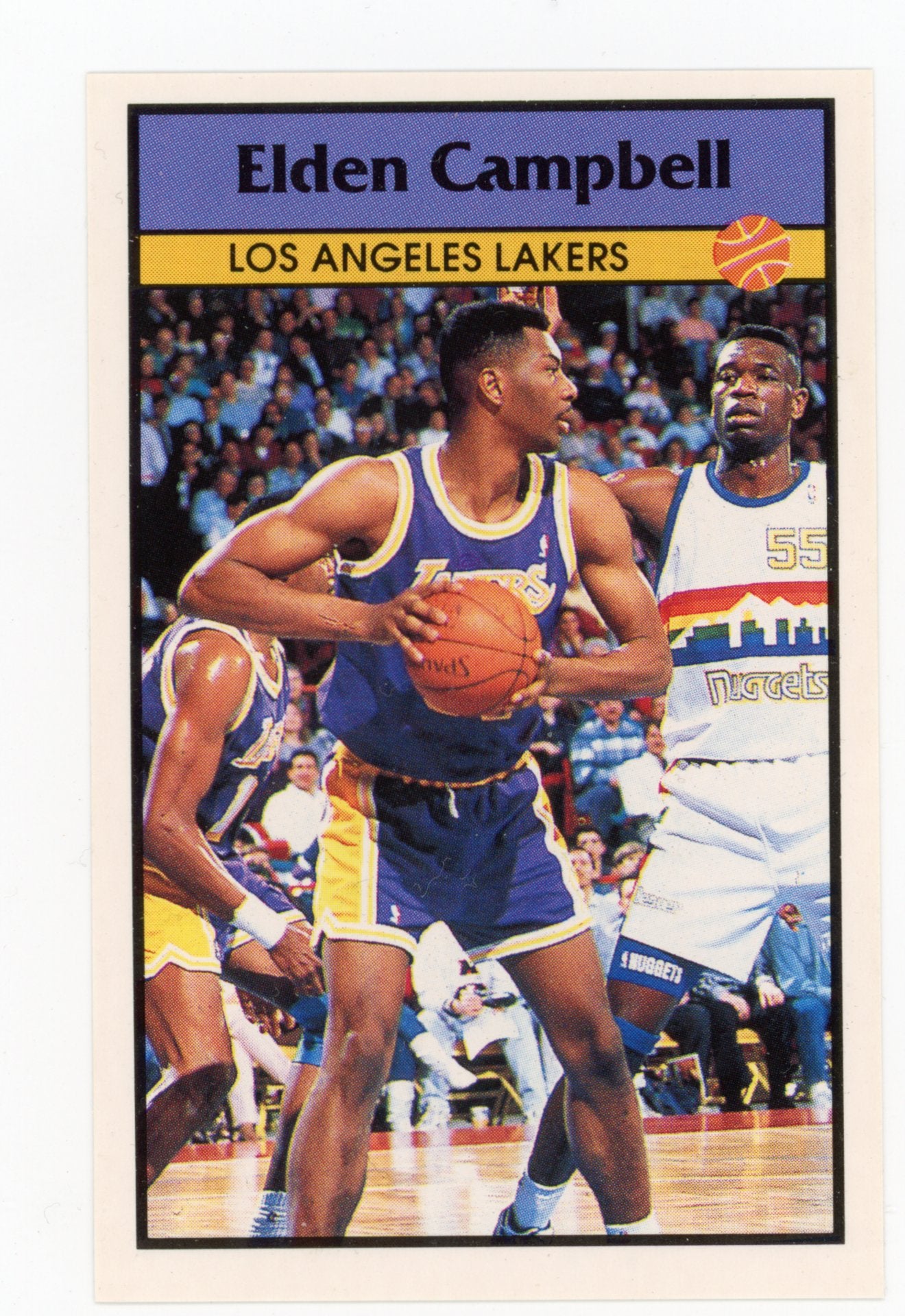 Elden Campbell Panini 1992-1993 Basketball Sticker Los Angeles Lakers #37