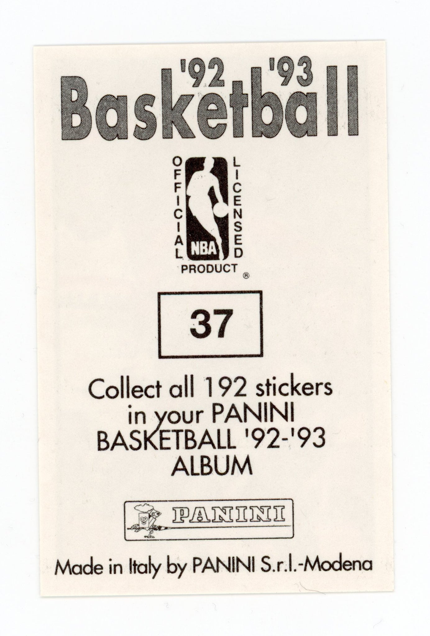 Elden Campbell Panini 1992-1993 Basketball Sticker Los Angeles Lakers #37