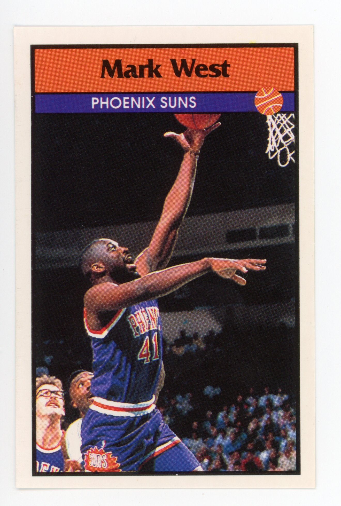 Mark West Panini 1992-1993 Basketball Sticker Phoenix Suns #43