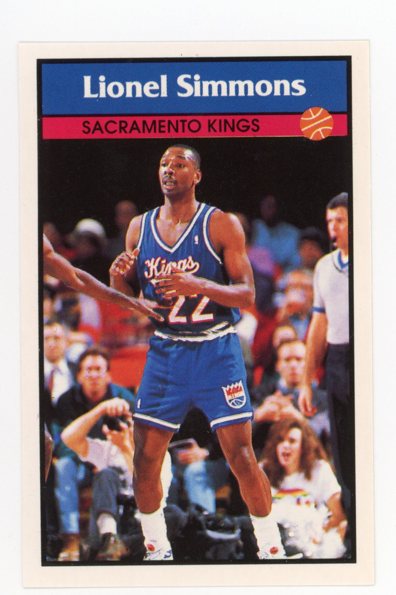Lionel Simmons Panini 1992-1993 Basketball Sticker Sacramento Kings #52